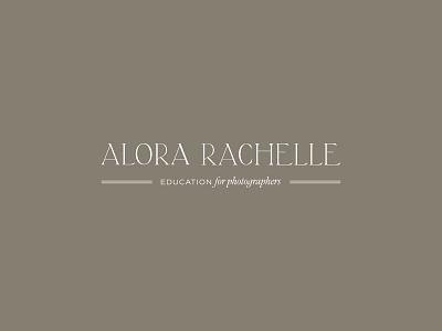 Custom Design for Wedding Photographer Alora Rachelle