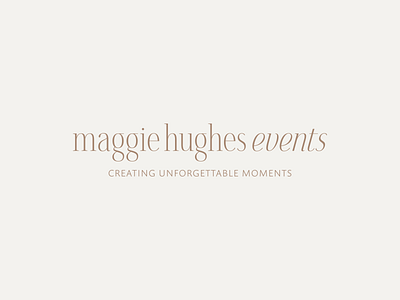 Brand Design For Wedding Planner Maggie Hughes Events
