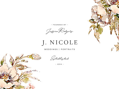 J. Nicole Photography Logo branding logo photographer portrait photographer swoone wedding photographer