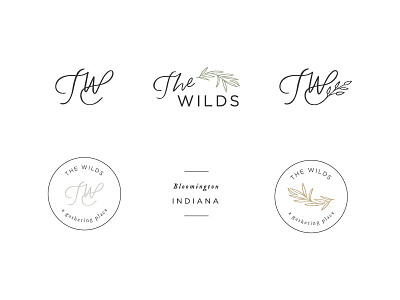 The Wilds Wedding and Event Venue Icons branding event venue gold gradient hand drawn illustration logo swoone wedding venue