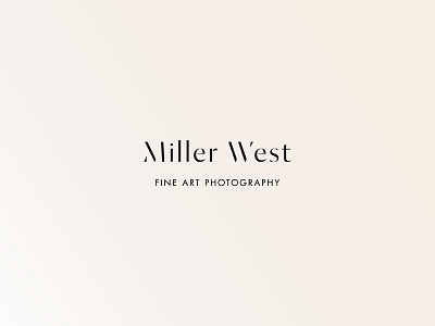 Miller West Logo branding design fashion forward gradient logo modern photographer portrait photographer san serif serif sleek sophisticated stencil stencils swoone typography
