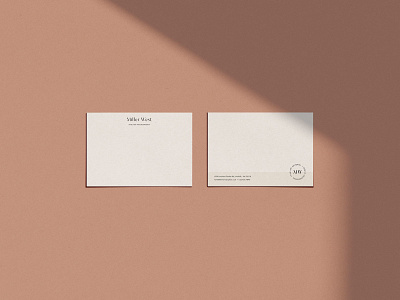 Miller West Note Card branding collateral editorial fashion forward logo minimal modern photographer portrait photographer serif sleek swoone typography watermark wedding photographer