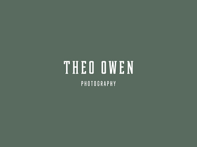 Theo Owen Pre-Made Brand brand branding classic design logo logo design photographer portrait photographer san serif serif slab serif swoone typography wedding photographer