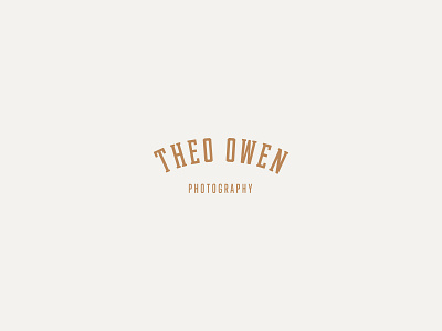 Theo Owen Pre-Made Brand brand branding classic design logo logo design photographer portrait photographer san serif serif slabserif swoone typography vector wedding photographer