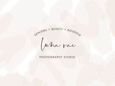 Luna Rae Photography Logo branding design eclectic ethereal logo painterly photographer portrait photographer san serif script senior photographer swoone typography watercolor