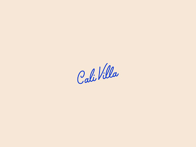 Cali Villa Photography Logo brand branding cali california design fun lively logo logo design mono line monoline photographer portrait photographer script swoone typography