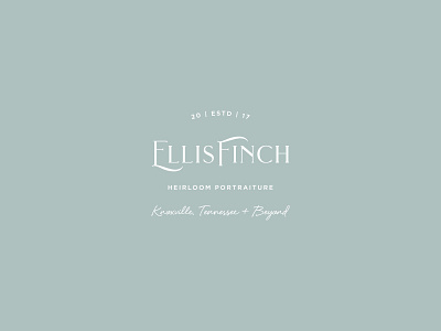 Ellis Finch Logo brand brand and identity branding design heirloom logo photographer photographers portrait photographer san serif script swoone typography vector