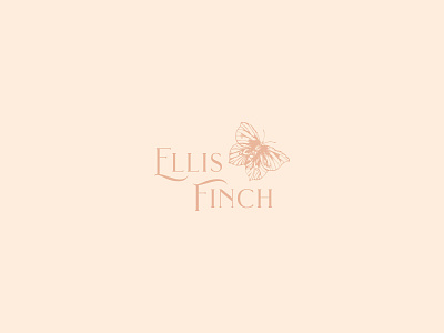 Ellis Finch Logo brand brand and identity brand assets branding butterfly butterfly illustration design heirloom icon illustration logo logo design photographer photographers portrait photographer serif swoone typography watermark