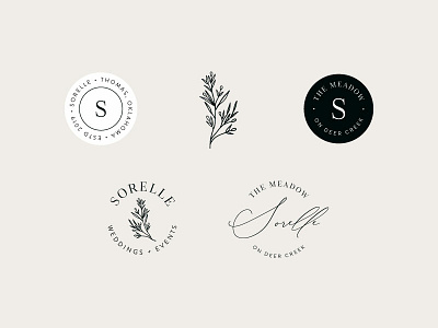 Sorelle Brand Marks branding design greenery icon illustration logo san serif script serif swoone typography watermark