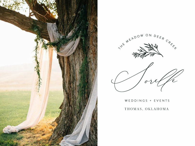 Sorelle Logo Design greenery illustration greenery venue branding branch illustration art script logo design event venue wedding venue design icon swoone logo branding
