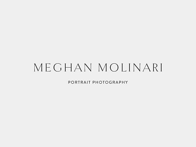 Meghan Molinari Photography Logo branding design icon logo logo design photographer portrait photographer san serif serif serif font serif logo swoone typography