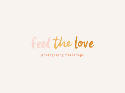 Feel the Love Photography Workshops logo design by Swoone branding cali california inspiration color color story design fun handdrawn handdrawntype illustration logo logo design photographer photographer workshop portrait photographer san serif script swoone typography workshop