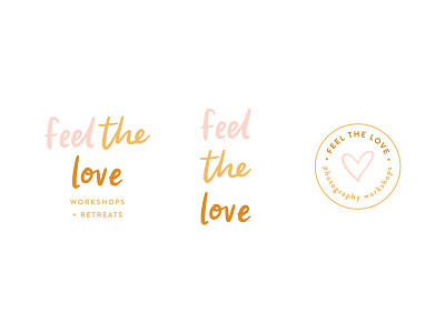 Feel the Love Photography Workshops brand marks by Swoone brand branding california inspiration color design funky handdrawn script icon illustration logo logo design photographer photographer workshop photography workshop portrait photographer san serif script swoone typography watermark