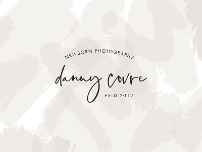 Danny Covre Photography Pre-Made Brand Customization brand brand identity branding design logo modern neutral newborn photographer photographer san serif script swoone typography watercolor