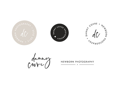 Danny Covre Photography Pre-Made Brand Customization brand branding design icon illustration lettering logo logo design modern newborn photographer photographer san serif script swoone typography vector watermark