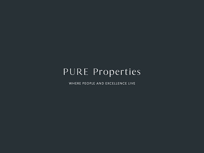 PURE Properties Logo Design