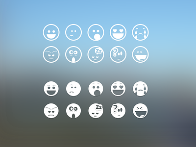 Some Custom Emoji angry bored confused cry emotions happy icons laugh love sad shocked sleep