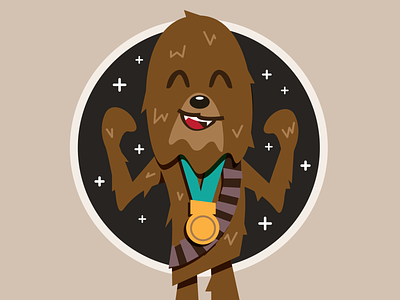 Chewie - Finally getting his medal