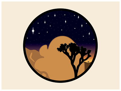 Joshua Tree Sticker design flat illustration logo sticker vector