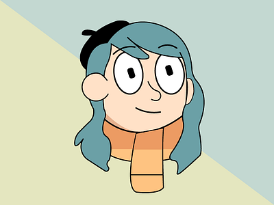 Hilda character character art color design fan art flat