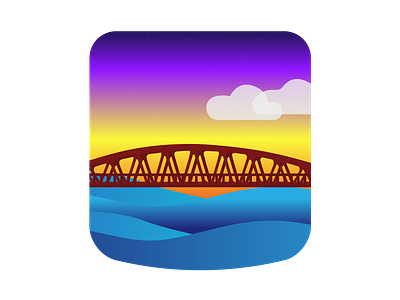 Fairport Lift Bridge flat lift bridge new york vector