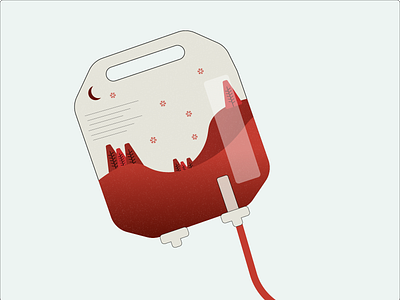 Blood Bank bag blood blood bag illustration winter