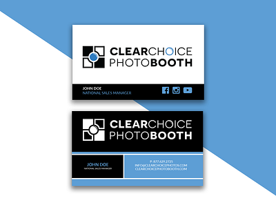 Clear Choice Photo Booth Business Cards brand branding branding designer business card