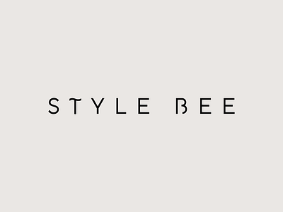 Style Bee Logo black and white branding logo minimal modern sans serif simple style bee typography vector