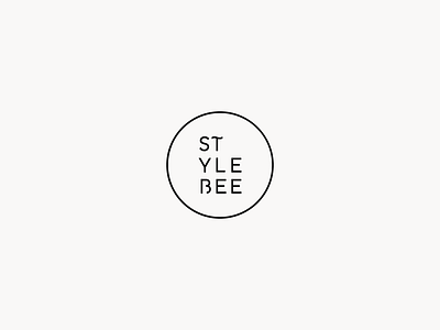 Style Bee Logo Mark black and white branding geometric logo minimal modern simple typography vector