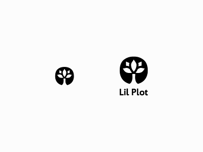Lil Plot Logo Marks black and white branding geometric illustration logo logo marks lotus minimal modern person simple tree vector
