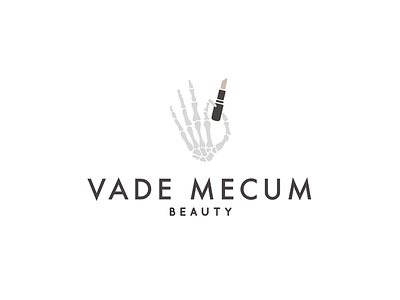 Vade Mecum Beauty black and white gray illustration minimal sans serif skeleton style typography