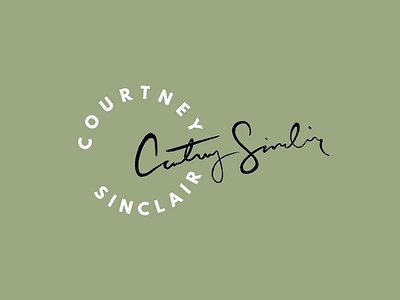 Courtney Sinclair Logo Mark bold hand lettering modern sans serif script