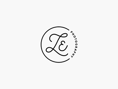 Lauren Elsasser Photography Logo Mark black and white modern sans serif script simple