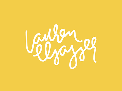 Lauren Elsasser Logo Mark hand lettering lettering modern script simple