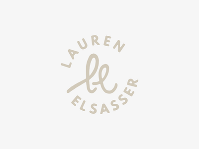 Lauren Elsasser Logo Mark hand lettering modern sans serif simple