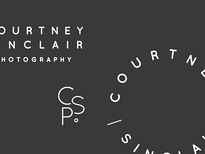 Courtney Sinclair Logo Marks gray minimal sans serif typeface white