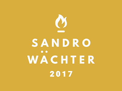 Sandro Wächter Logo flame icon libertarian liberty minimal sans serif