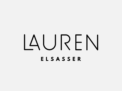 Lauren Elsasser Logo Mark geometric line art modern sans serif typeface