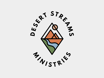 Desert Streams Ministries Logo Mark illustration line art modern sans serif simple