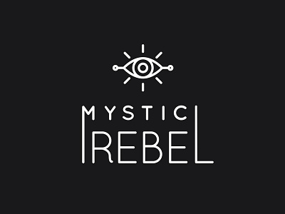 Mystic Rebel Logo Mark black bold logo modern sans serif simple white