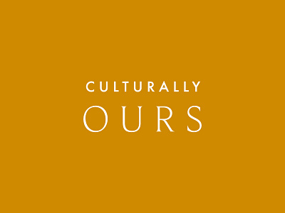CulturallyOurs Secondary Logo branding culture design gold logo mark minimal modern sans serif serif simple turmeric typography