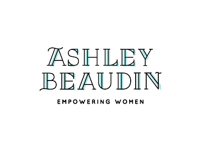 Ashley Beaudin Primary Logo branding color blocking custom type design logo minimal modern sans serif simple typography