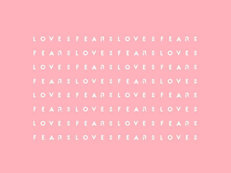 loveOrfear Pattern white pink pattern typography design branding minimal sans serif simple modern