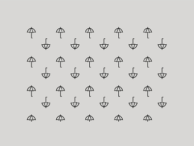 New Wrinkle Publishing Pattern black and white branding design gray illustration line art minimal modern simple umbrella vector