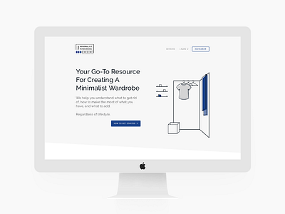 The Minimalist Wardrobe Website Homepage branding homepage illustration line art minimal modern simple website