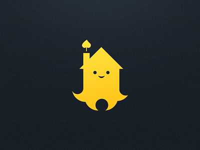 Tree House face happy house leaf logo smile tree