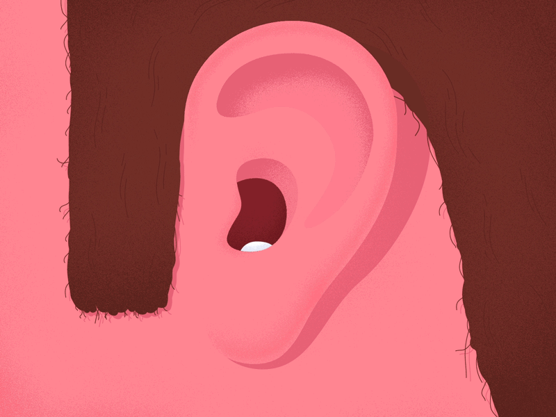 Good Listener Part II character design ear hair illustration listen person skin