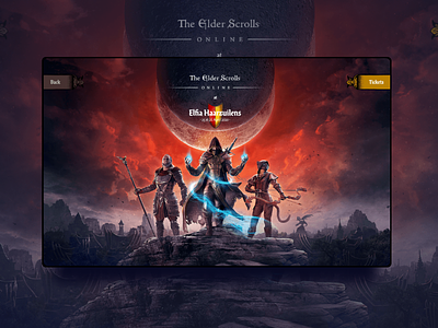 The Elder Scrolls Website Design blizzard blizzard entertainment dark theme elder scrolls elfia game game art game design game of thrones games games design gameshow gamestore gaming gaming app gaming website gog the witcher witcher witches