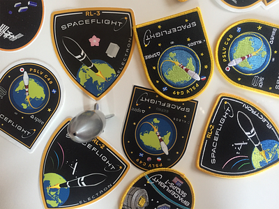 Mission patches for Spaceflight Inc astronaut badge badges branding embroidery flight illustration mission mission patch moon nasa patch patches space space mission spaceflight spaceship star trek star wars stars