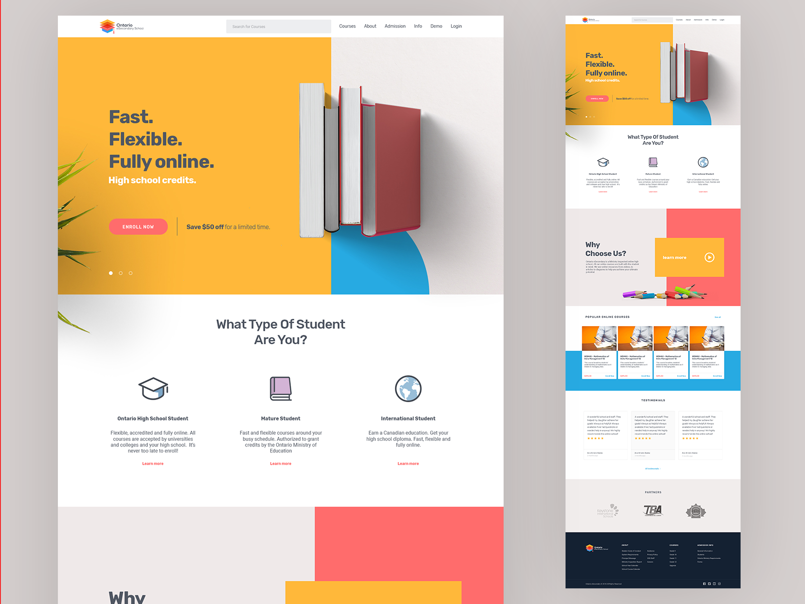 Education site Design Ontario eSecondary School by Hipinspire on